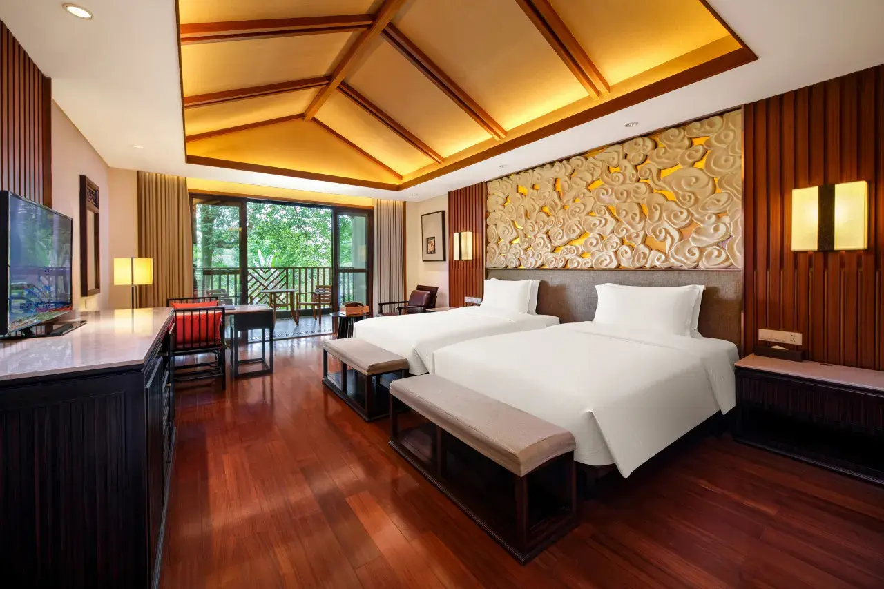 豪华园景双床房